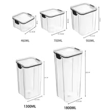 High Quality Sealed Jar Food Storage Box Transparent Plastic Kitchen Organizer Multigrain Tank Stackable Dried Sealed Storage