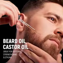 Beard essential oil rich in castor oil,Beard Growth And Grooming Soften Nourish Beard Care Roller needle length less than 0.25mm