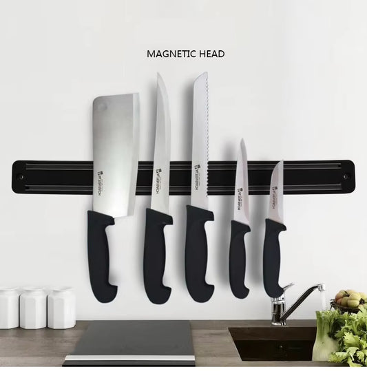 Multipurpose Magnetic Knife Rack Strip Household Kitchen Tools Space-Saving Wall Mounted Magnet Knives Holder With Rack