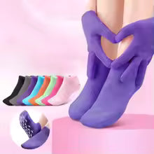 1Pair Multi Colored Essential Oil Moisturizing Socks Gloves For Dry Cracked Feet Nourishing Skin Lubricating Foot Care Massage