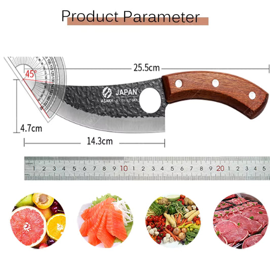 WXCOO Professional Kitchen Boning Knife Butcher Meat Cleaver Hand-Forged Household Fruit Slicing Vegetable Cutting Kitchen Knife