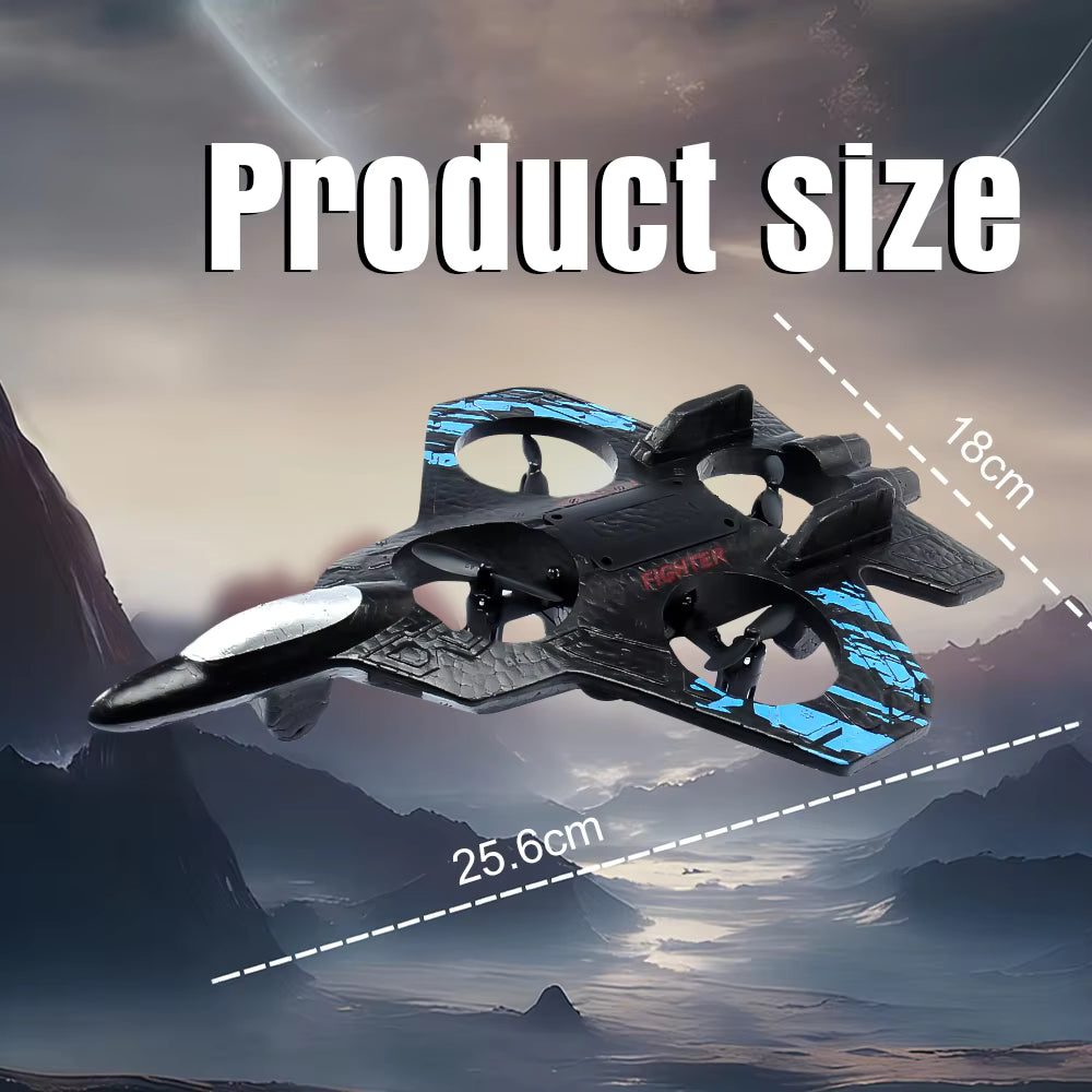 RC Airplane 2.4G Remote Control Airaraft Stunt Tumbling Helicopter Drone with LED 360 Rotation Fighter Plane Toys Gifts