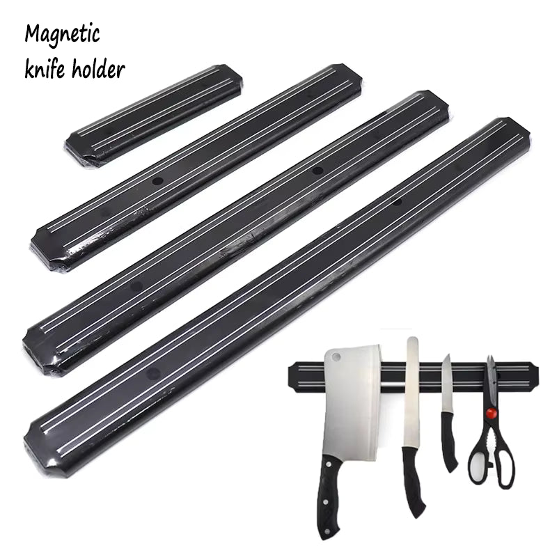 Multipurpose Magnetic Knife Rack Strip Household Kitchen Tools Space-Saving Wall Mounted Magnet Knives Holder With Rack