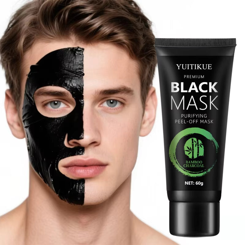 Bamboo Charcoal Blackhead Mask - Tear-off Mask contains ascorbic acid, hyaluronic acid, moisturizing and oil control, cleansing